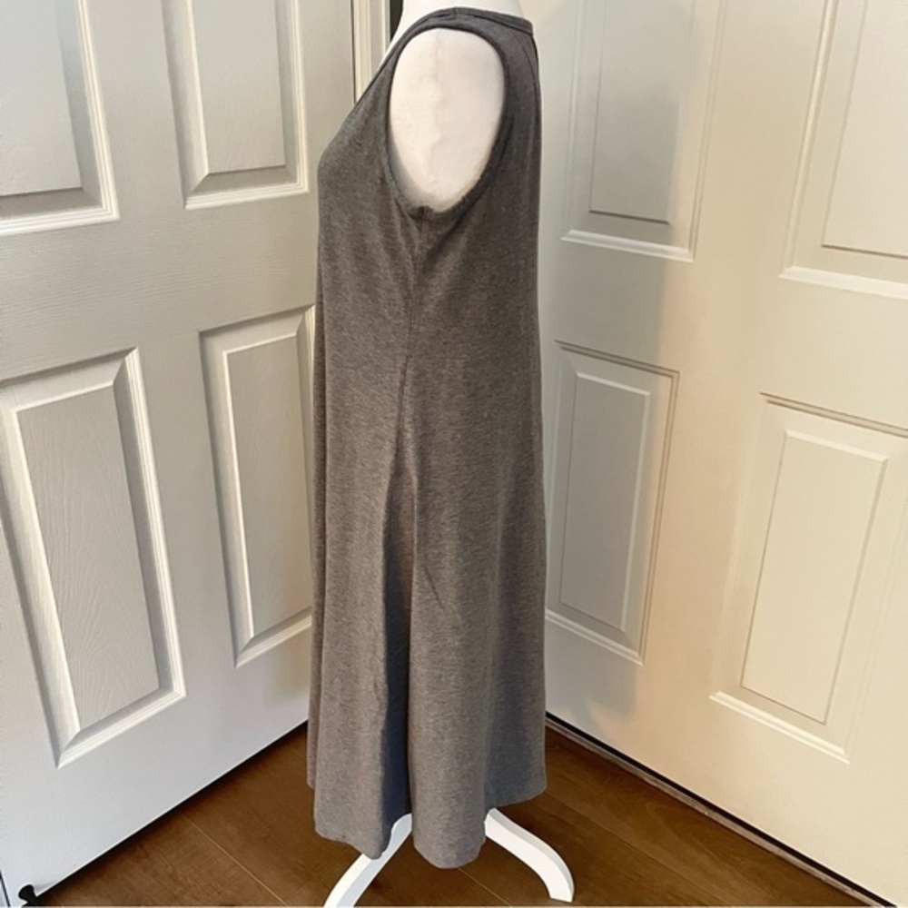 J Jill Dress‎ Women Medium Gray Tank Sleeveless Knit Midi Stretch Minimalist - Picture 4 of 7